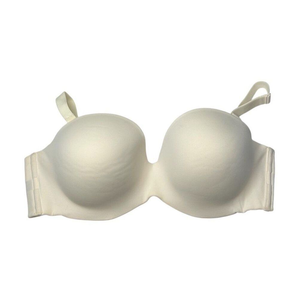 Ambrielle Cream lined Bra 36DDD Underwire Support Multi Way strapless